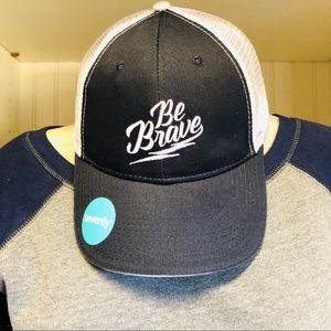 Be Brave Navy Adjustable Trucker Hat NWT